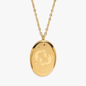 Pisces Zodiac Pendant Necklace 18K Gold Plated Astrology‎ Gift For Her